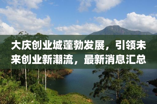 大慶創業城蓬勃發展,引領未來創業新潮流,最新消息匯總