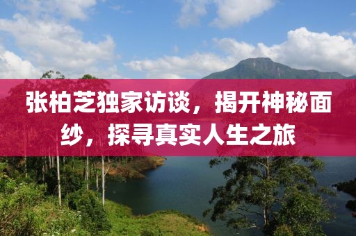 張柏芝獨家訪談,揭開神秘面紗,探尋真實人生之旅
