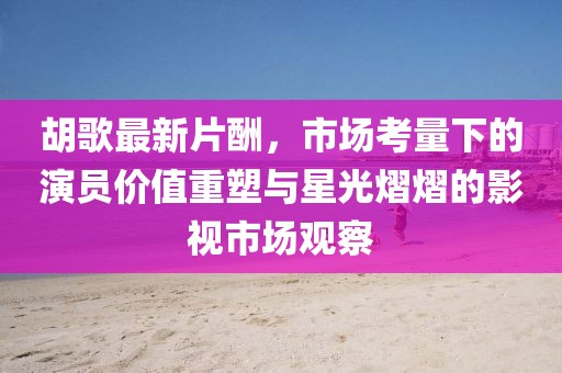 胡歌最新片酬,市場考量下的演員價值重塑與星光熠熠的影視市場觀察