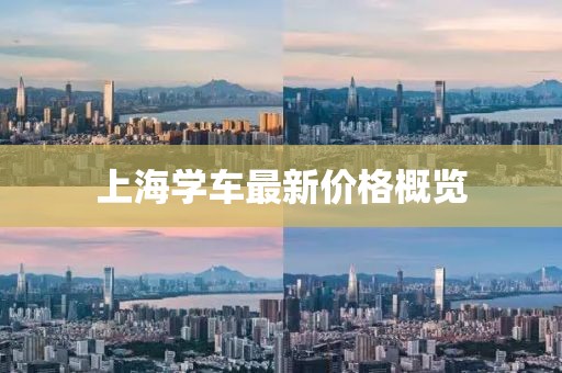上海學車最新價格概覽