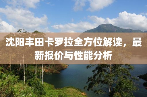 沈陽(yáng)豐田卡羅拉全方位解讀,最新報(bào)價(jià)與性能分析