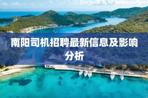 南陽司機招聘最新信息及影響分析