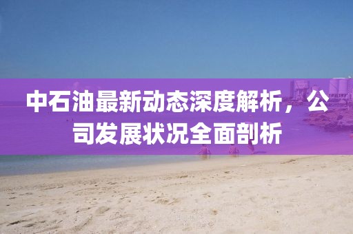 中石油最新動態(tài)深度解析，公司發(fā)展?fàn)顩r全面剖析