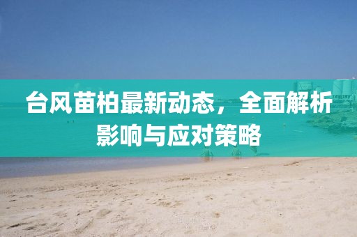 臺風苗柏最新動態,全面解析影響與應對策略