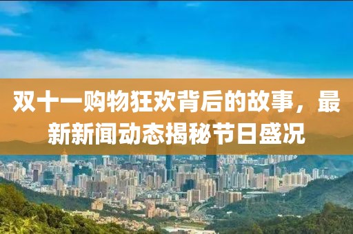 雙十一購物狂歡背后的故事，最新新聞動態揭秘節日盛況