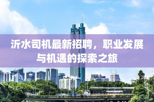 沂水司機(jī)最新招聘,職業(yè)發(fā)展與機(jī)遇的探索之旅