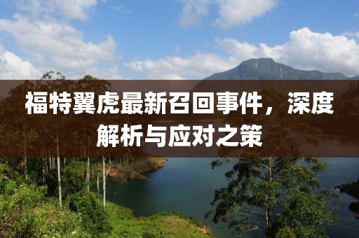 福特翼虎最新召回事件,深度解析與應(yīng)對之策