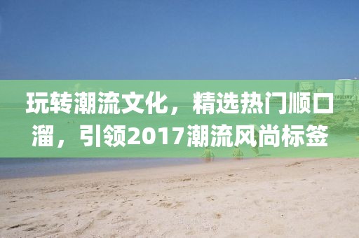 玩轉潮流文化,精選熱門順口溜,引領2017潮流風尚標簽
