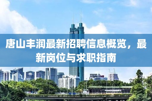 唐山豐潤最新招聘信息概覽,最新崗位與求職指南