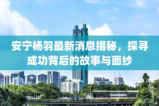 安寧楊羽最新消息揭秘,探尋成功背后的故事與面紗