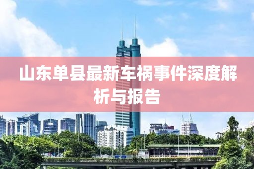 山東單縣最新車(chē)禍?zhǔn)录疃冉馕雠c報(bào)告