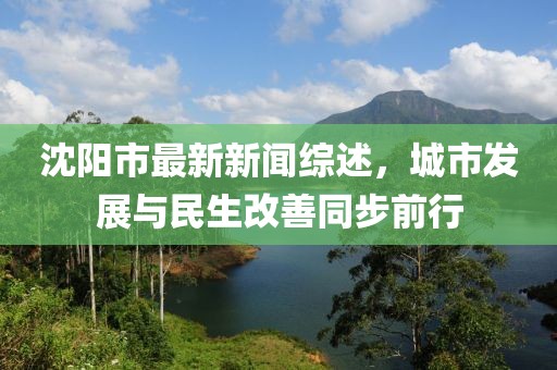 沈陽市最新新聞綜述,城市發展與民生改善同步前行