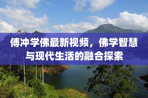 傅沖學(xué)佛最新視頻,佛學(xué)智慧與現(xiàn)代生活的融合探索
