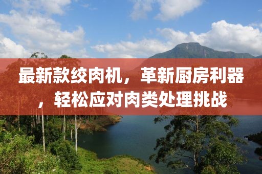 最新款絞肉機,革新廚房利器,輕松應對肉類處理挑戰
