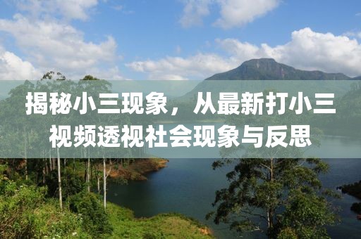 揭秘小三現象,從最新打小三視頻透視社會現象與反思
