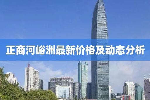 正商河峪洲最新價格及動態分析