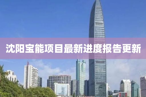 沈陽寶能項目最新進度報告更新