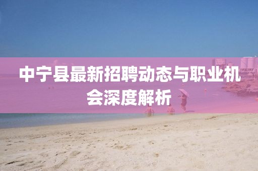 中寧縣最新招聘動態與職業機會深度解析