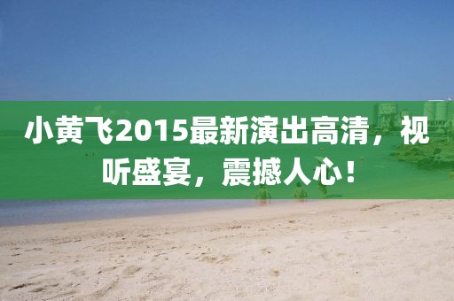 小黃飛2015最新演出高清,視聽盛宴,震撼人心!