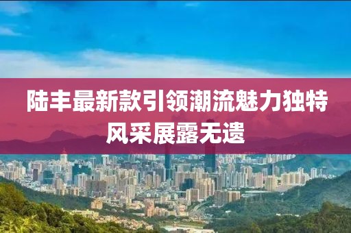 陸豐最新款引領潮流魅力獨特風采展露無遺
