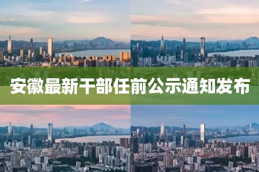 安徽最新干部任前公示通知發(fā)布