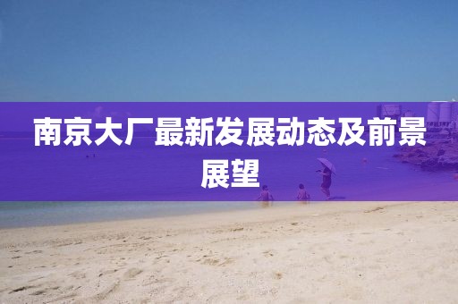 南京大廠最新發展動態及前景展望