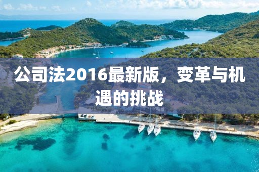 公司法2016最新版,變革與機遇的挑戰