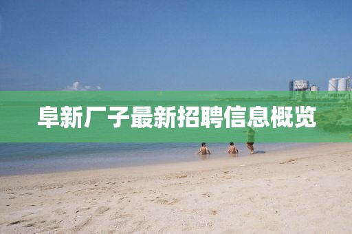 阜新廠子最新招聘信息概覽