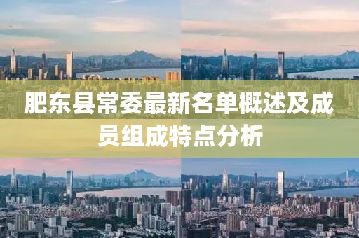 肥東縣常委最新名單概述及成員組成特點(diǎn)分析