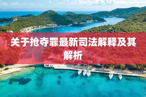 關于搶奪罪最新司法解釋及其解析