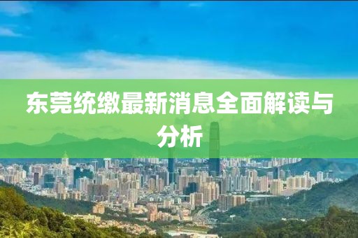 東莞統繳最新消息全面解讀與分析