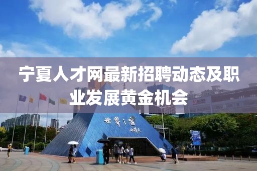 寧夏人才網最新招聘動態及職業發展黃金機會