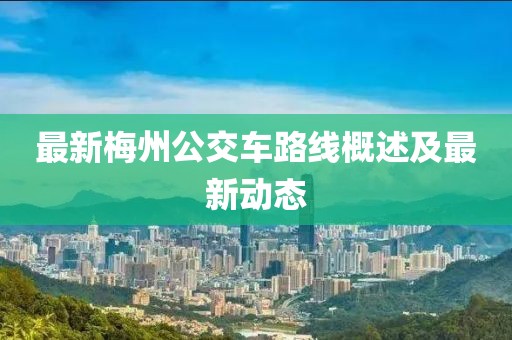 最新梅州公交車路線概述及最新動態