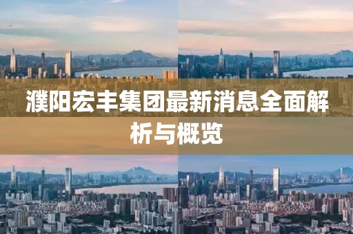濮陽宏豐集團最新消息全面解析與概覽