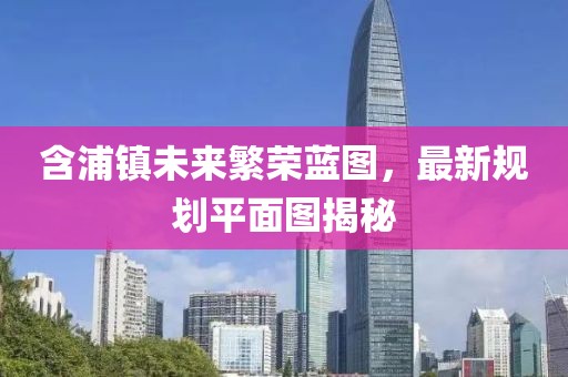 含浦鎮(zhèn)未來繁榮藍(lán)圖，最新規(guī)劃平面圖揭秘