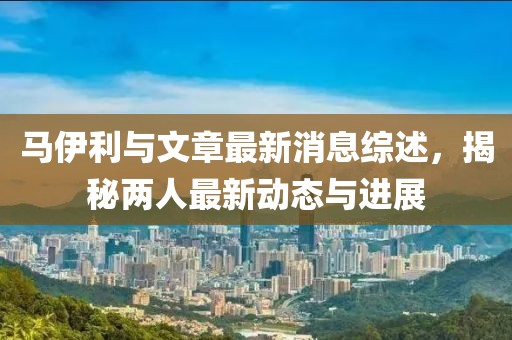 馬伊利與文章最新消息綜述,揭秘兩人最新動態與進展