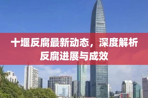 十堰反腐最新動態,深度解析反腐進展與成效