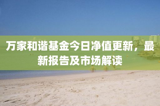 萬(wàn)家和諧基金今日凈值更新,最新報(bào)告及市場(chǎng)解讀