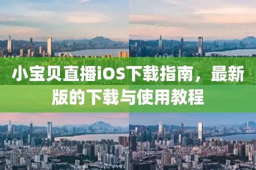 小寶貝直播iOS下載指南,最新版的下載與使用教程