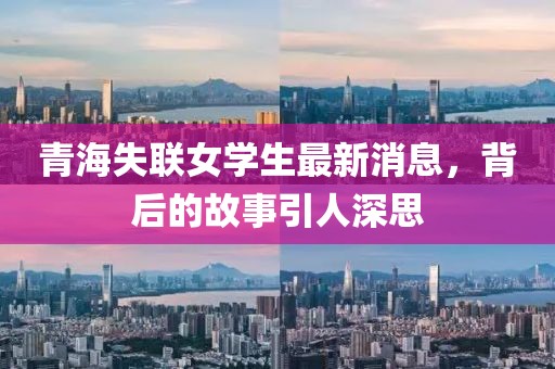 青海失聯女學生最新消息，背后的故事引人深思
