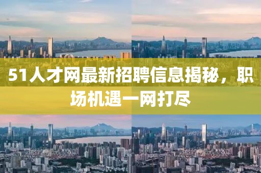 51人才網最新招聘信息揭秘,職場機遇一網打盡
