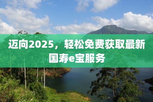 邁向2025,輕松免費獲取最新國壽e寶服務