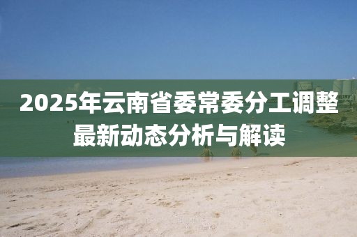 2025年云南省委常委分工調整最新動態分析與解讀