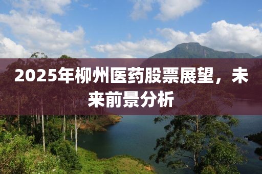2025年柳州醫藥股票展望，未來前景分析