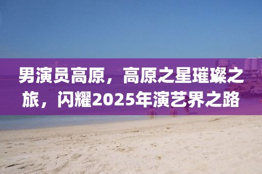 男演員高原,高原之星璀璨之旅,閃耀2025年演藝界之路