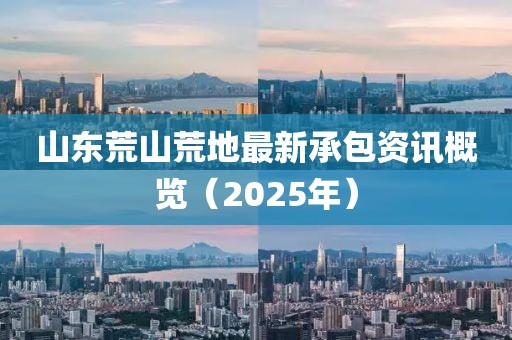 山東荒山荒地最新承包資訊概覽(2025年)