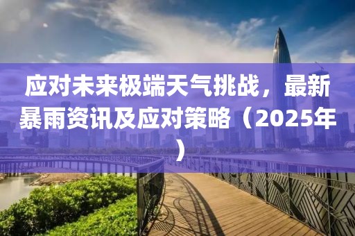 應對未來極端天氣挑戰，最新暴雨資訊及應對策略（2025年）