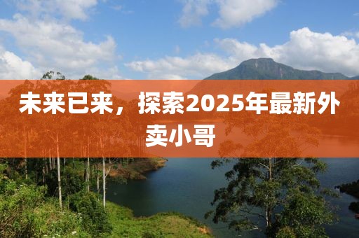 未來(lái)已來(lái),探索2025年最新外賣小哥