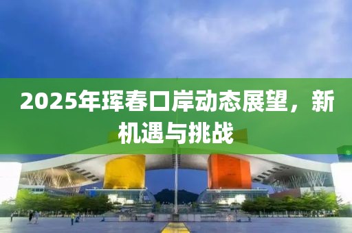 2025年琿春口岸動態展望,新機遇與挑戰