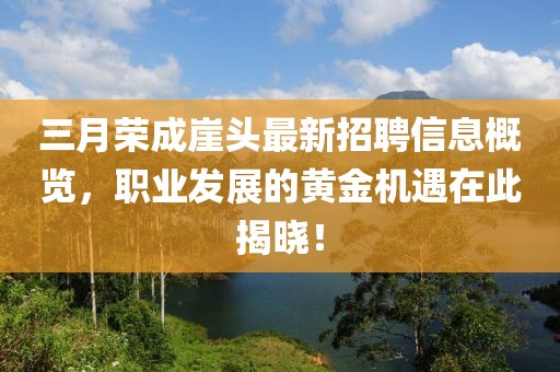 三月榮成崖頭最新招聘信息概覽,職業(yè)發(fā)展的黃金機(jī)遇在此揭曉!